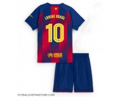 Barcelona Lamine Yamal #10 Domáci Detský futbalový dres 2025-26 Krátky Rukáv (+ trenírky)